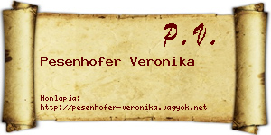 Pesenhofer Veronika névjegykártya